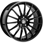 Ultra Wheels UA4 Schwarz m. poliertem Rand