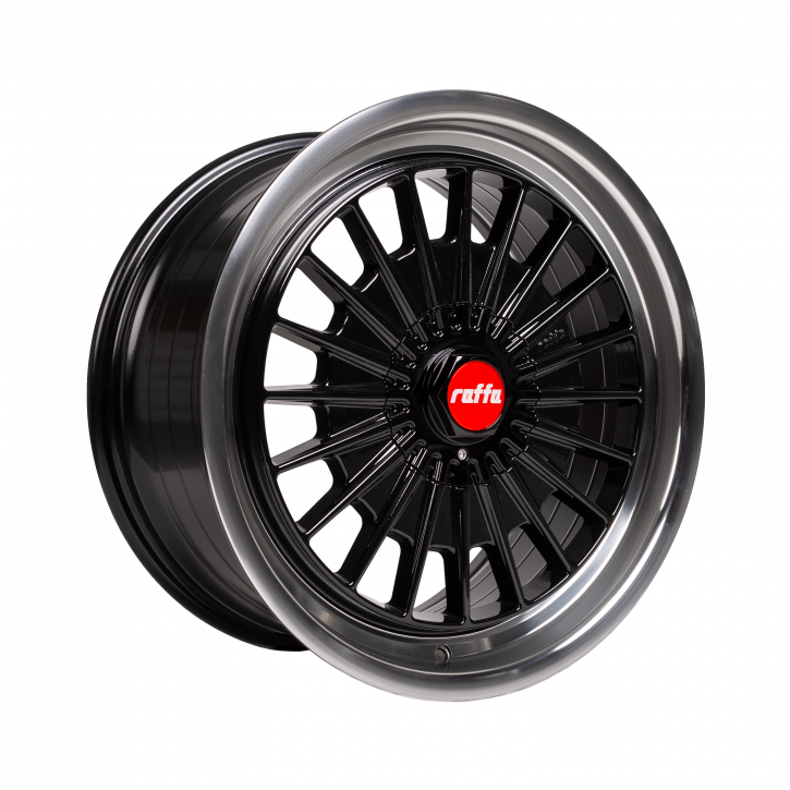 RAFFA WHEELS RS-02 SCHWARZ RAND POLIERT 8,5x18