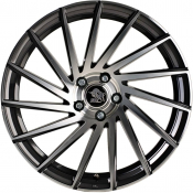 Ultra Wheels UA9 8,5x19 Gunmetal Front poliert Links